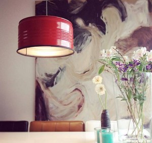 Industriële Rode Hanglamp van Indusigns