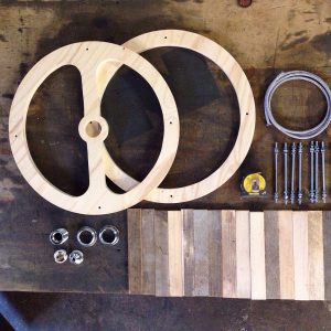 Industriële Houten Hanglamp op maat Indusigns