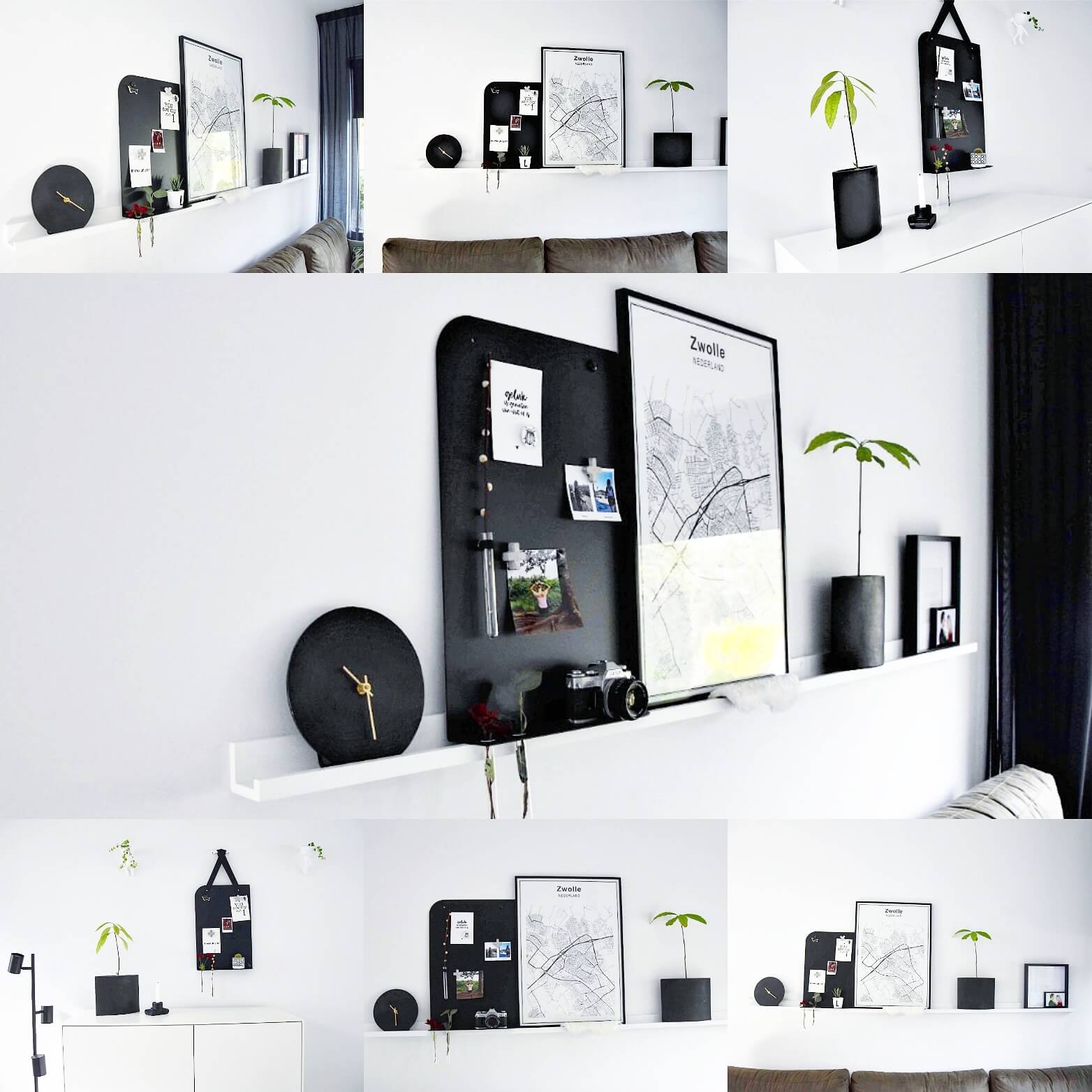Zwart Magneetbord Voor Aan De Muur