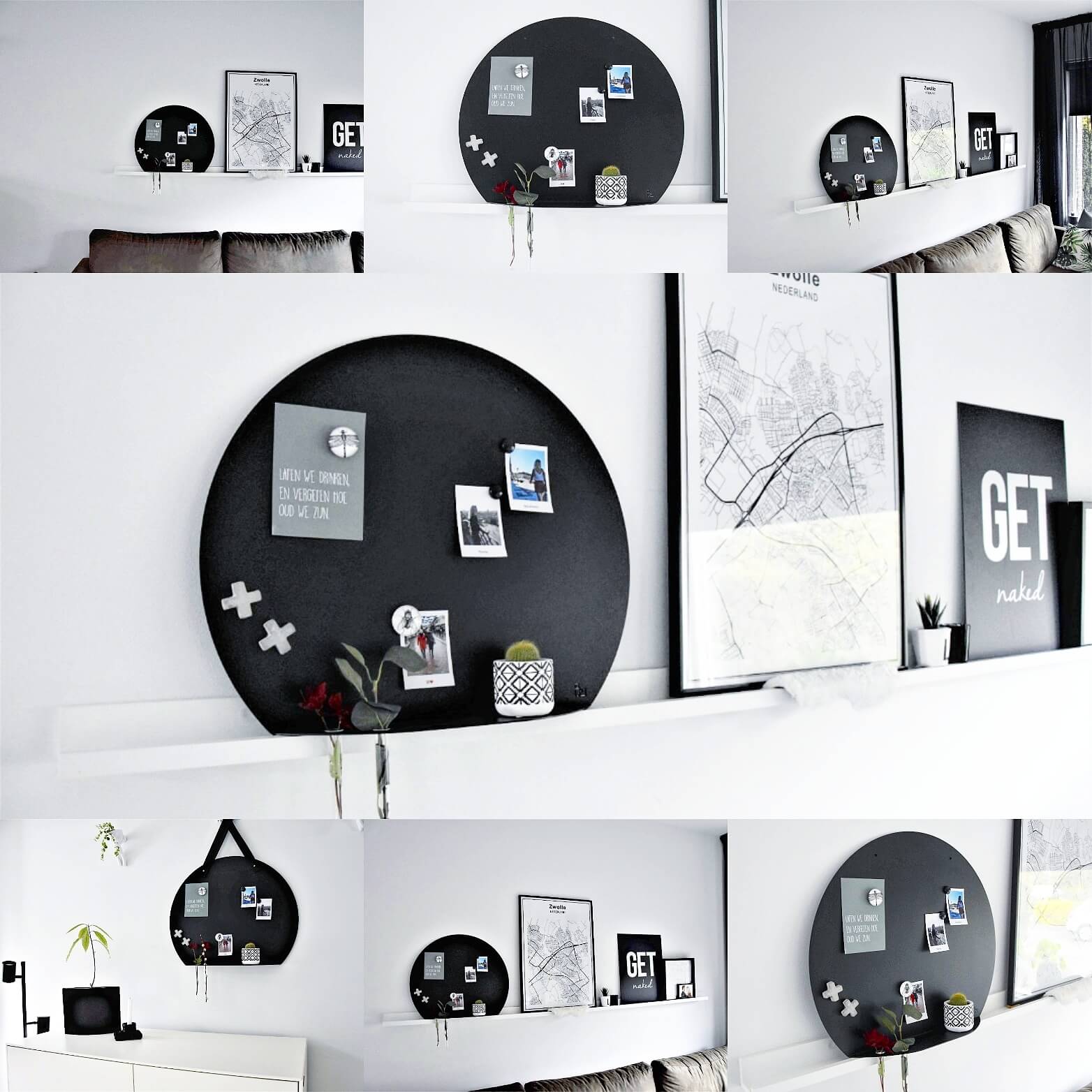 Zwart Magneetbord Voor Aan De Muur